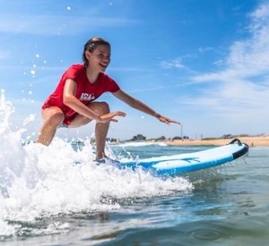 Girl surfing